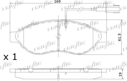 Frigair PD04.516 - Тормозные колодки, дисковые, комплект avtokuzovplus.com.ua