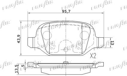 Frigair PD04.531 - Гальмівні колодки, дискові гальма autocars.com.ua