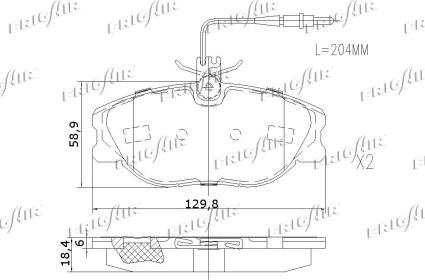 Frigair PD04.535 - Тормозные колодки, дисковые, комплект avtokuzovplus.com.ua