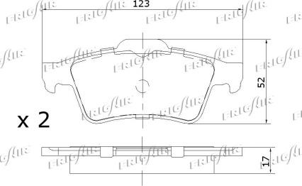 Frigair PD05.504 - Гальмівні колодки, дискові гальма autocars.com.ua