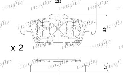 Frigair PD05.504 - Гальмівні колодки, дискові гальма autocars.com.ua