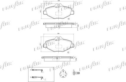 Frigair PD06.505 - Тормозные колодки, дисковые, комплект autodnr.net