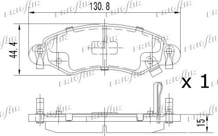 Frigair PD07.504 - Гальмівні колодки, дискові гальма autocars.com.ua