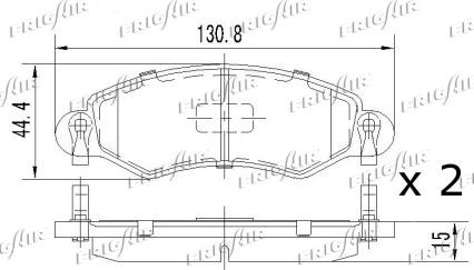 Frigair PD07.504 - Гальмівні колодки, дискові гальма autocars.com.ua