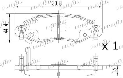 Frigair PD07.504 - Гальмівні колодки, дискові гальма autocars.com.ua