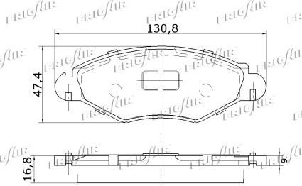 Frigair PD08.502 - Тормозные колодки, дисковые, комплект avtokuzovplus.com.ua