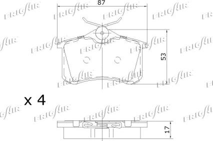 Frigair PD10.502 - Гальмівні колодки, дискові гальма autocars.com.ua