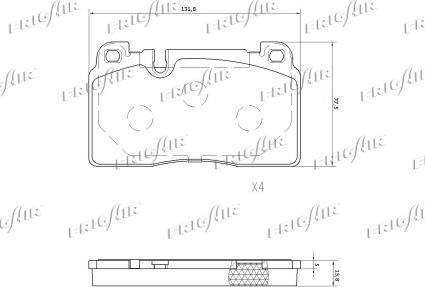 Frigair PD10.511 - Тормозные колодки, дисковые, комплект avtokuzovplus.com.ua