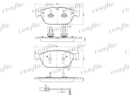 Frigair PD10.512 - Тормозные колодки, дисковые, комплект avtokuzovplus.com.ua