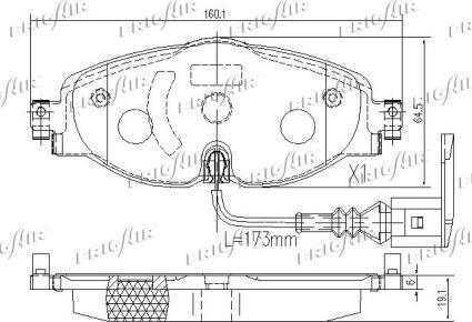 Frigair PD10.519 - Тормозные колодки, дисковые, комплект avtokuzovplus.com.ua