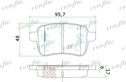 Frigair PD13.505 - Гальмівні колодки, дискові гальма autocars.com.ua