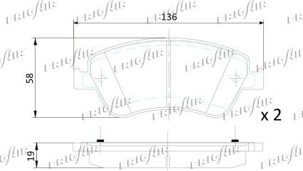 Frigair PD15.501 - Гальмівні колодки, дискові гальма autocars.com.ua