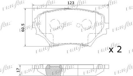 Frigair PD15.513 - Тормозные колодки, дисковые, комплект autodnr.net