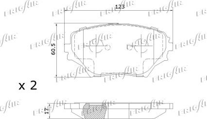 Frigair PD15.513 - Тормозные колодки, дисковые, комплект autodnr.net