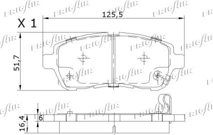 Frigair PD15.521 - Гальмівні колодки, дискові гальма autocars.com.ua