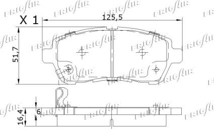 Frigair PD15.521 - Гальмівні колодки, дискові гальма autocars.com.ua