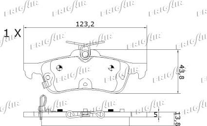 Frigair PD15.526 - Тормозные колодки, дисковые, комплект avtokuzovplus.com.ua