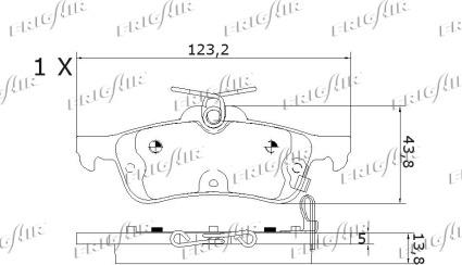 Frigair PD15.526 - Тормозные колодки, дисковые, комплект avtokuzovplus.com.ua