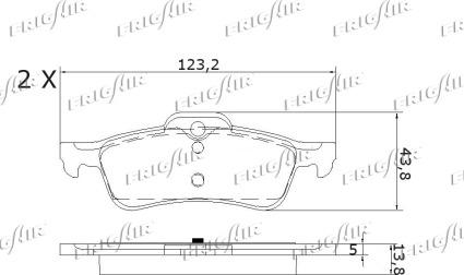 Frigair PD15.526 - Тормозные колодки, дисковые, комплект avtokuzovplus.com.ua