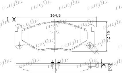 Frigair PD18.511 - Гальмівні колодки, дискові гальма autocars.com.ua