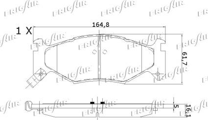 Frigair PD18.511 - Гальмівні колодки, дискові гальма autocars.com.ua