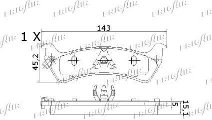 Frigair PD18.514 - Гальмівні колодки, дискові гальма autocars.com.ua