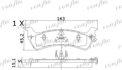 Frigair PD18.514 - Гальмівні колодки, дискові гальма autocars.com.ua
