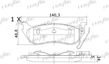 Frigair PD18.515 - Тормозные колодки, дисковые, комплект avtokuzovplus.com.ua