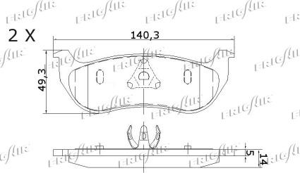 Frigair PD18.515 - Тормозные колодки, дисковые, комплект avtokuzovplus.com.ua