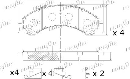 Frigair PD20.503 - Тормозные колодки, дисковые, комплект avtokuzovplus.com.ua