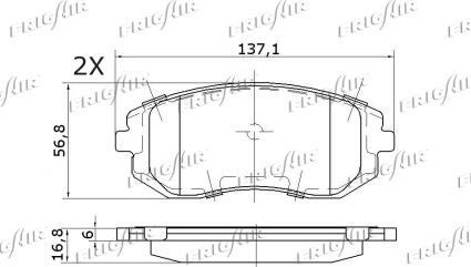 Frigair PD24.501 - Гальмівні колодки, дискові гальма autocars.com.ua