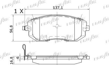 Frigair PD24.501 - Гальмівні колодки, дискові гальма autocars.com.ua