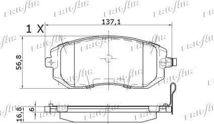 Frigair PD24.501 - Гальмівні колодки, дискові гальма autocars.com.ua