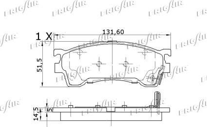 Frigair PD27.503 - Гальмівні колодки, дискові гальма autocars.com.ua