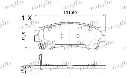 Frigair PD27.503 - Гальмівні колодки, дискові гальма autocars.com.ua