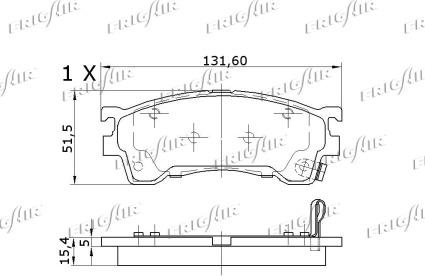 Frigair PD27.503 - Гальмівні колодки, дискові гальма autocars.com.ua