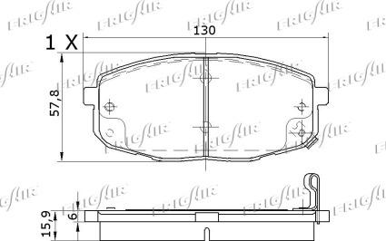 Frigair PD28.504 - Тормозные колодки, дисковые, комплект avtokuzovplus.com.ua