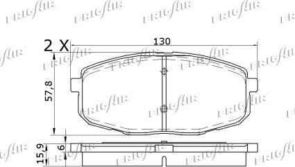 Frigair PD28.504 - Тормозные колодки, дисковые, комплект avtokuzovplus.com.ua