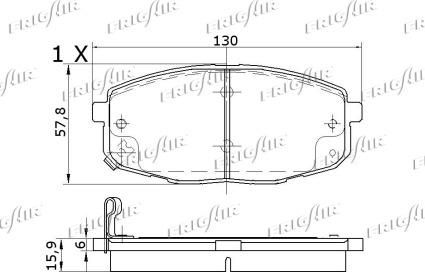 Frigair PD28.504 - Тормозные колодки, дисковые, комплект avtokuzovplus.com.ua