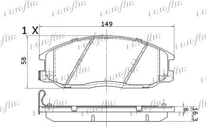 Frigair PD28.516 - Гальмівні колодки, дискові гальма autocars.com.ua