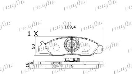 Frigair PD31.506 - Тормозные колодки, дисковые, комплект avtokuzovplus.com.ua