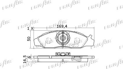 Frigair PD31.506 - Тормозные колодки, дисковые, комплект avtokuzovplus.com.ua