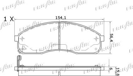 Frigair PD33.502 - Тормозные колодки, дисковые, комплект autodnr.net