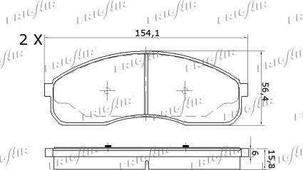 Frigair PD33.502 - Тормозные колодки, дисковые, комплект autodnr.net