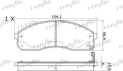 Frigair PD33.502 - Тормозные колодки, дисковые, комплект autodnr.net