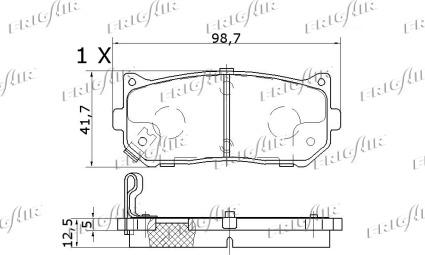 Frigair PD33.504 - Тормозные колодки, дисковые, комплект avtokuzovplus.com.ua