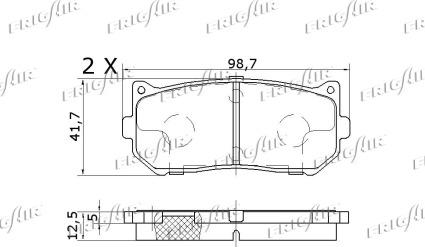 Frigair PD33.504 - Тормозные колодки, дисковые, комплект avtokuzovplus.com.ua