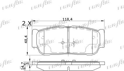 Frigair PD34.501 - Гальмівні колодки, дискові гальма autocars.com.ua