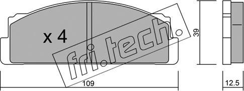 Fri.Tech. 001.1 - Тормозные колодки, дисковые, комплект avtokuzovplus.com.ua