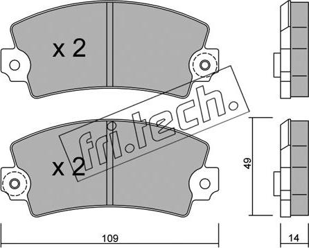 Fri.Tech. 005.1 - Гальмівні колодки, дискові гальма autocars.com.ua